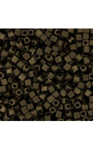 Miyuki square - cubes 1.8mm Beads - Matted metallic dark.bronze SB18-2006